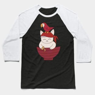 Pirate Cat Baseball T-Shirt